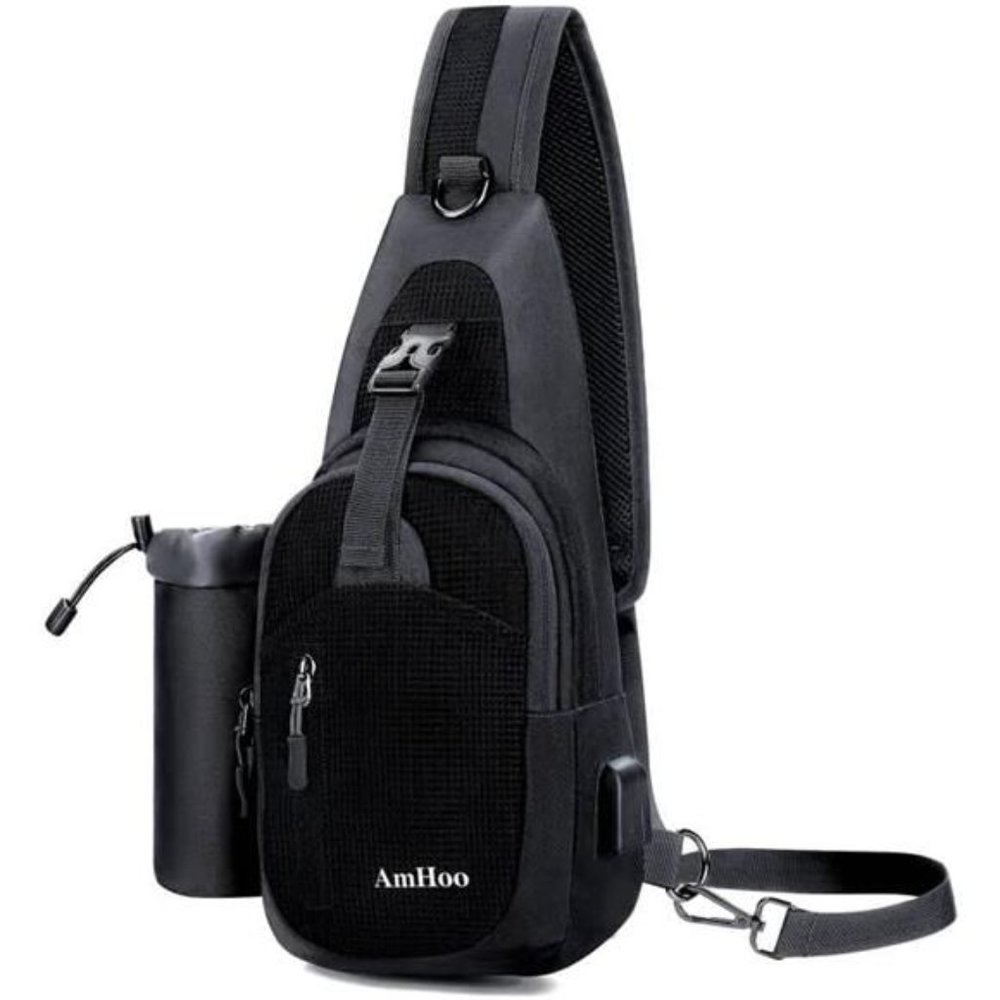 AmHoo Sling Backpack Chest Shoudler Crossbody Bag Water Resistant Hiking Daypack